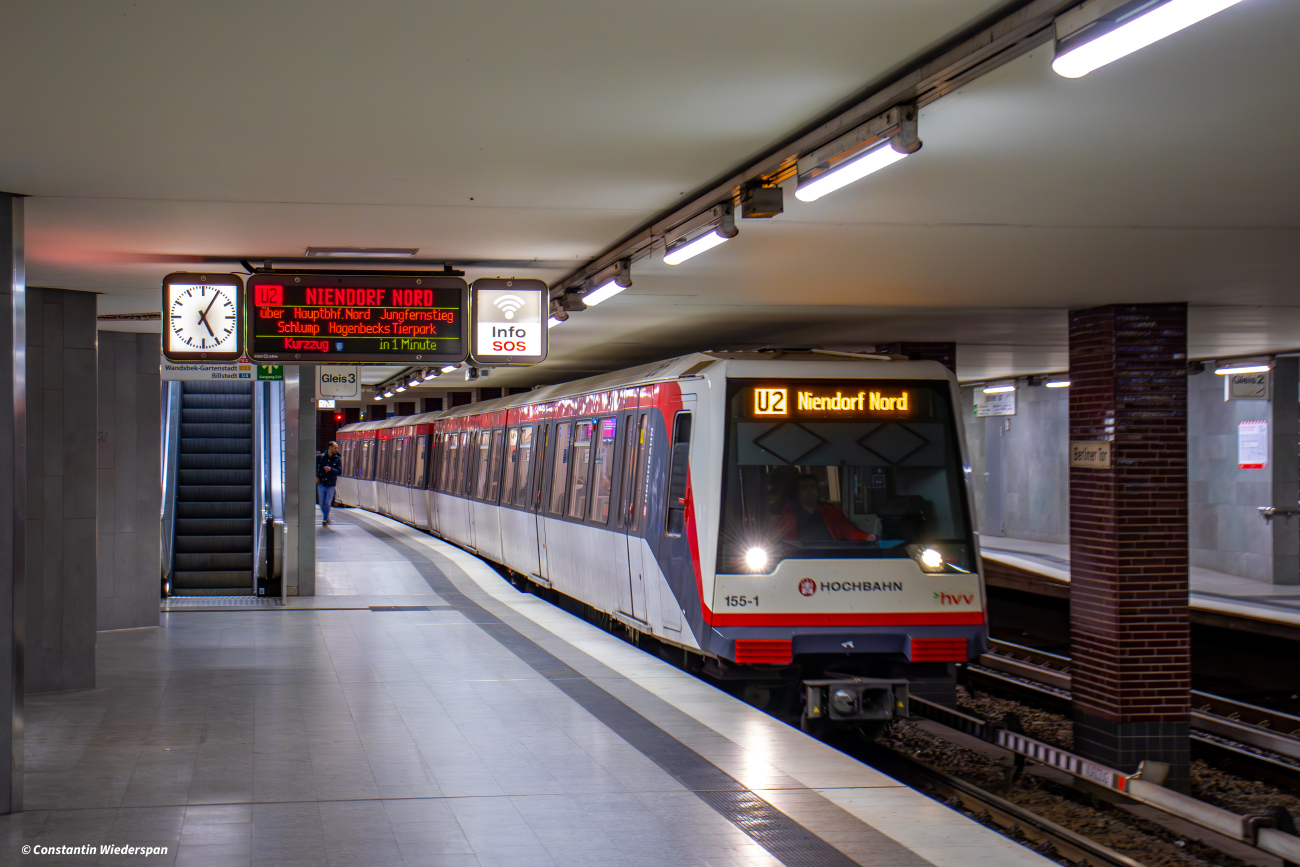 Гамбург, HHA DT4.3 № 155; Гамбург — U-Bahn — Линия U2/U4
