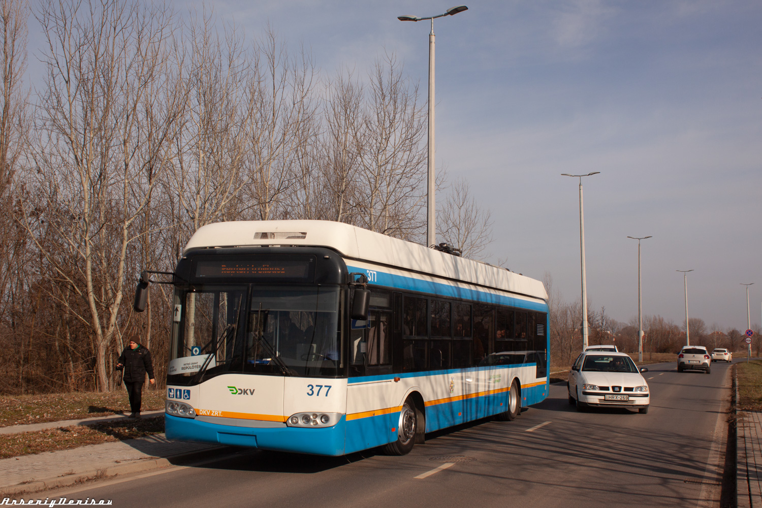Дебрецен, Solaris Trollino II 12 Ganz-Škoda D № 377; Дебрецен — Ретро-день 08.02.2025