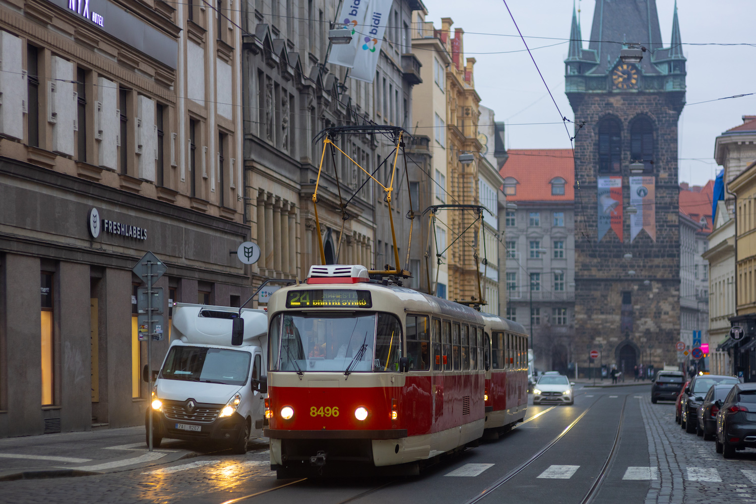 Прага, Tatra T3R.P № 8496