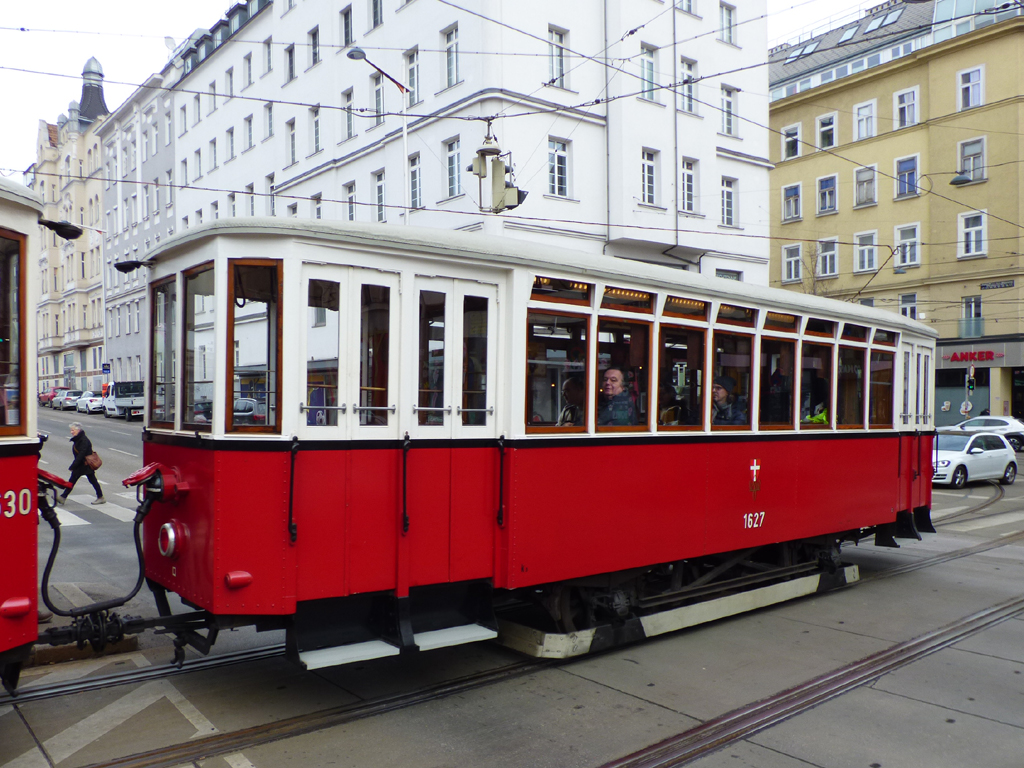 Вена, Gräf & Stift Type k3 neu № 1627; Вена — 256. поездка VEF — 16.02.2025.