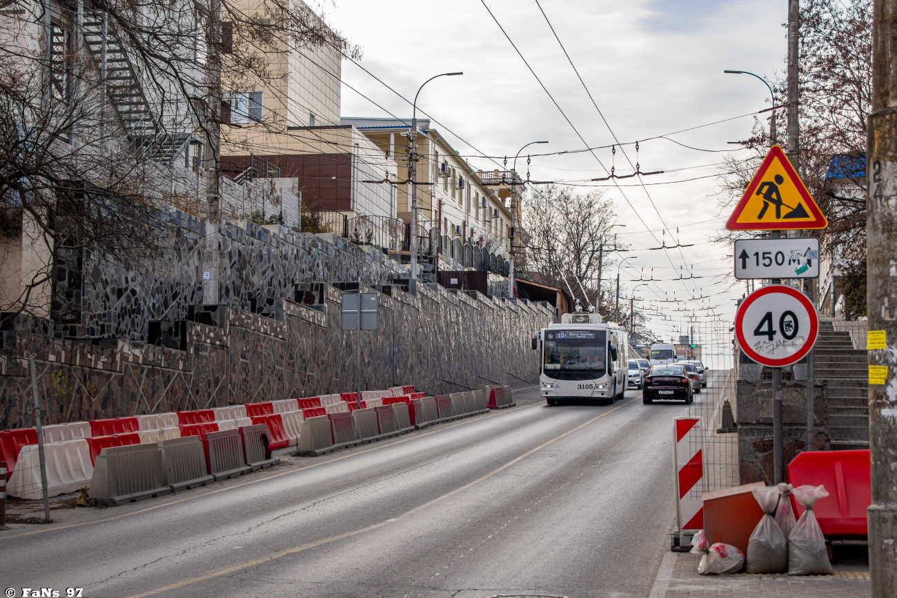 Севастополь, ВМЗ-5298.01 «Авангард» № 3105; Севастополь — Троллейбусные линии и кольца Севастополь, ВМЗ-5298.01 «Авангард» № 3105; Севастополь — Троллейбусные линии и кольца
