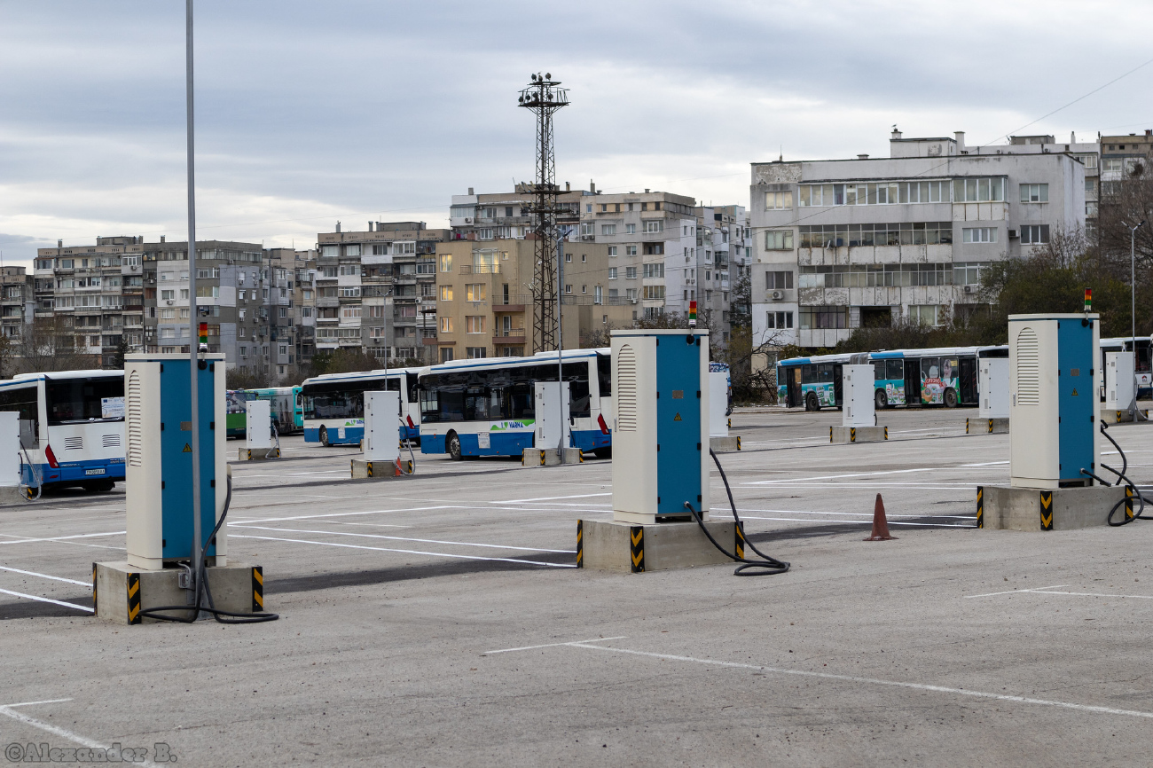 Варна — Електробусен транспорт — Зарядни станции