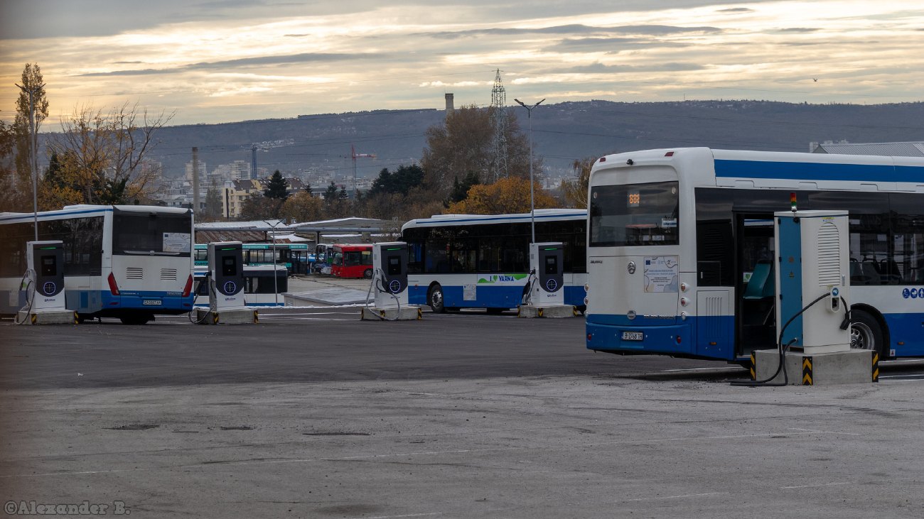 Варна — Електробусен транспорт — Зарядни станции