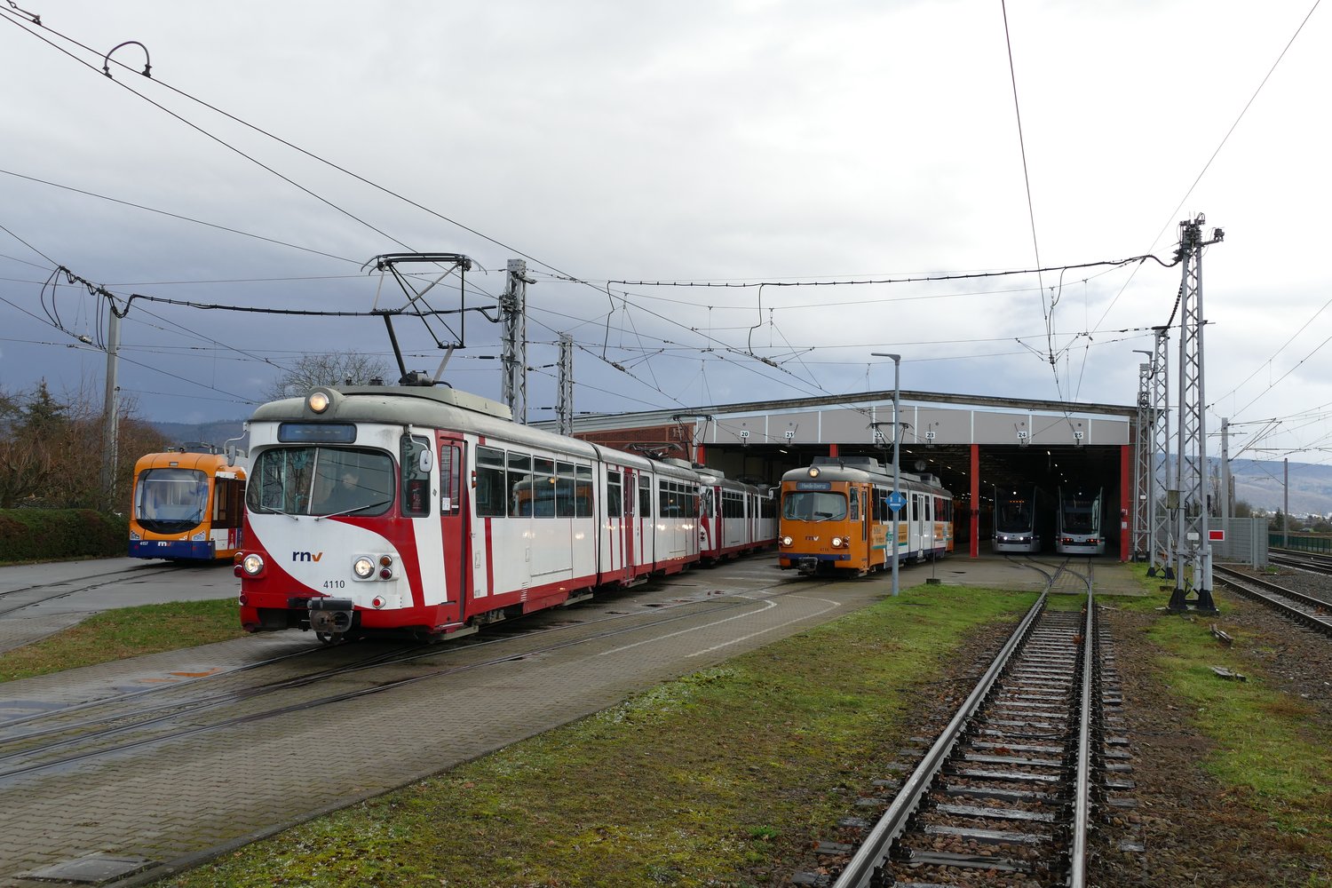 Рейн-Неккар, Duewag GT8 № 4110; Рейн-Неккар, Duewag GT8K № 4116