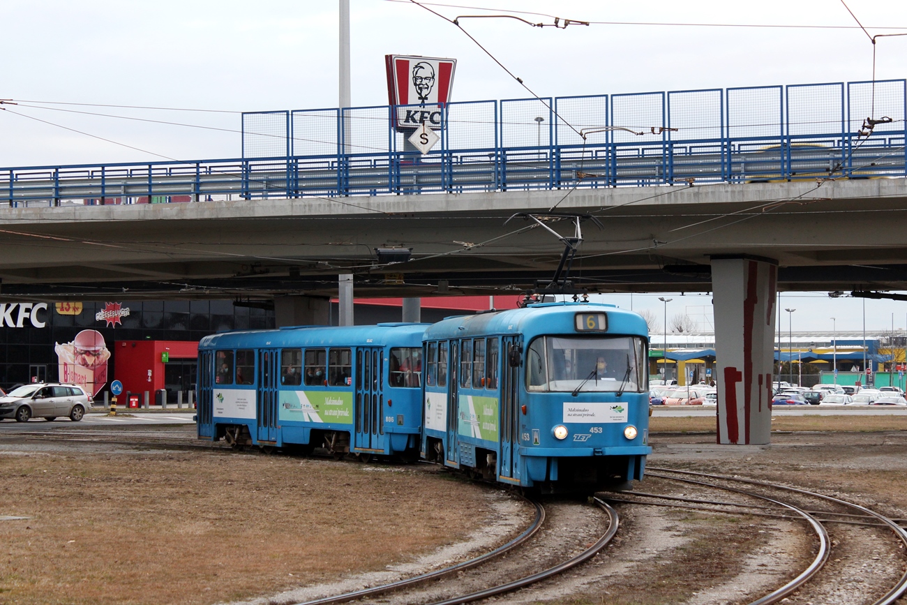 Загреб, Tatra T4YU № 453