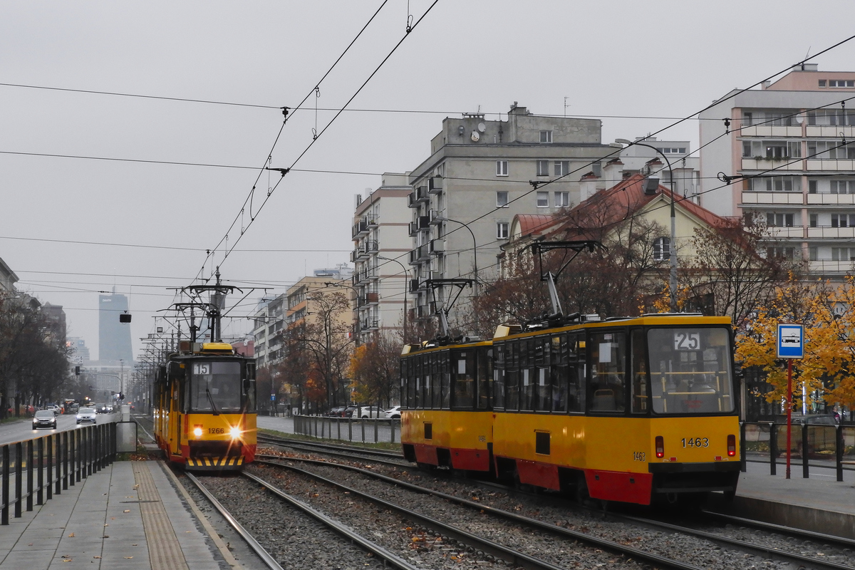 Варшава, Konstal 105Na № 1266; Варшава, Konstal 105Nm № 1463