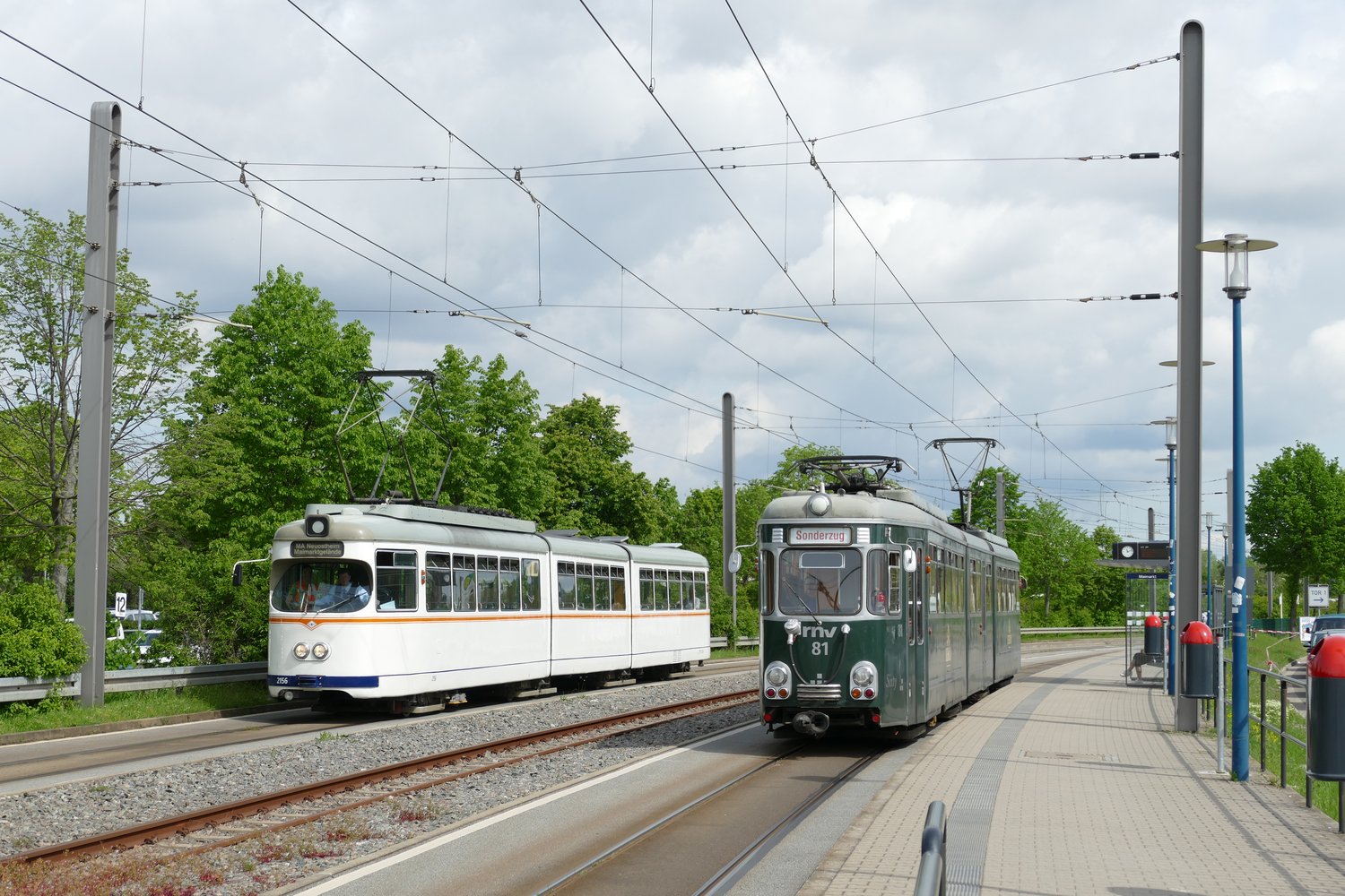 Рейн-Неккар, Duewag GT8 № 2156; Рейн-Неккар, Rastatt GT8 № 81