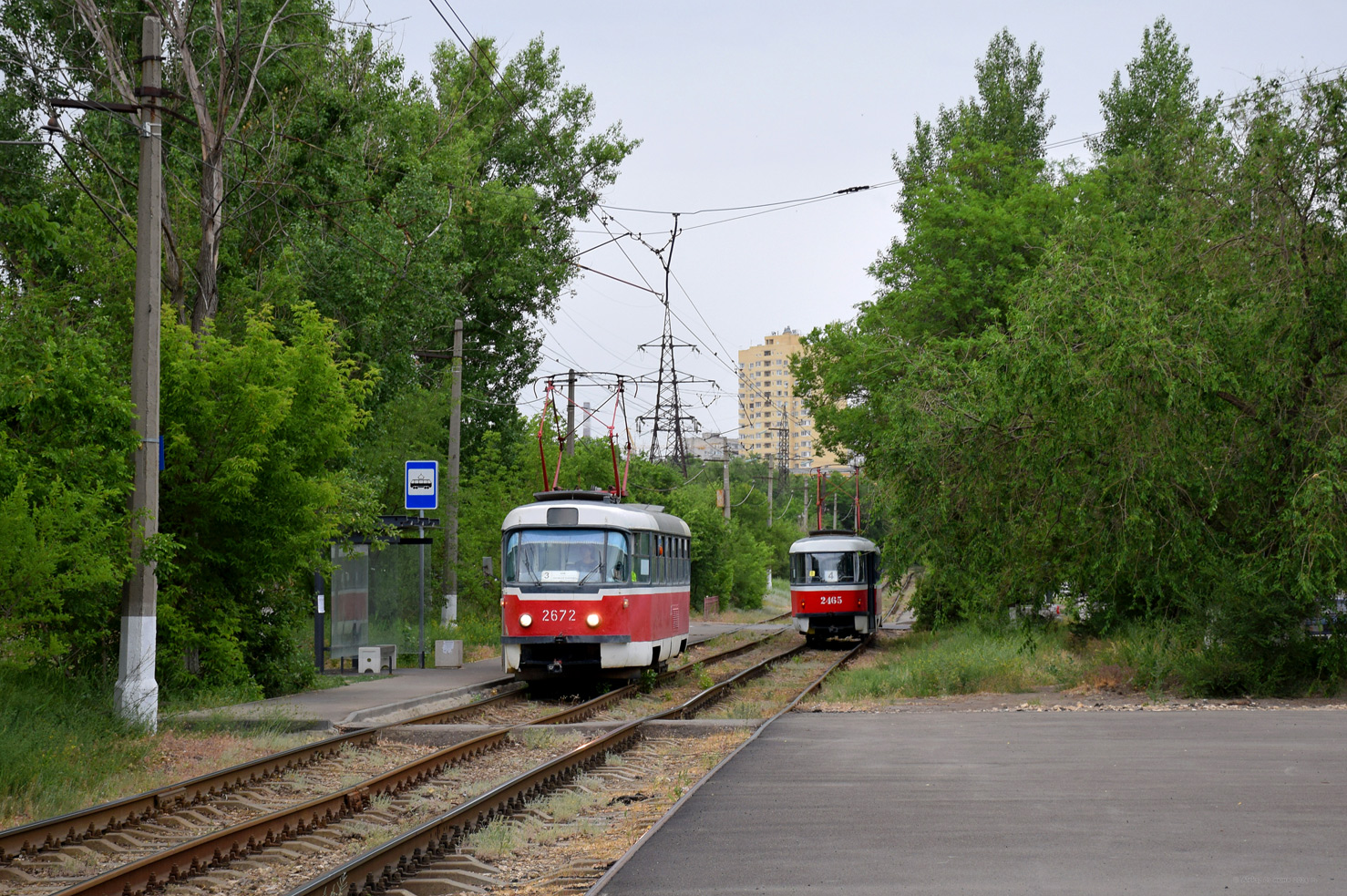 Волгоград, Tatra T3SU (двухдверная) № 2672