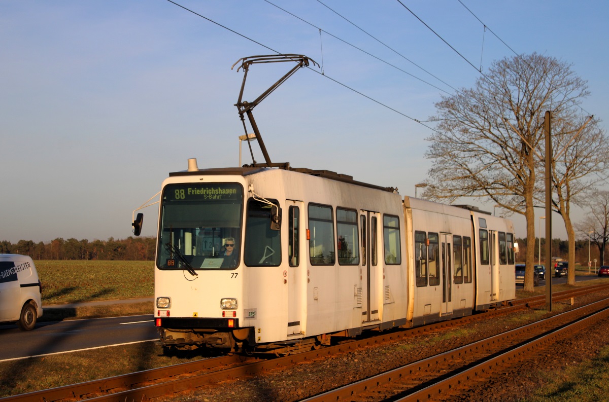Schöneiche – Rüdersdorf, Duewag M6C-NF — 77 Schöneiche – Rüdersdorf, Duewag M6C-NF — 77