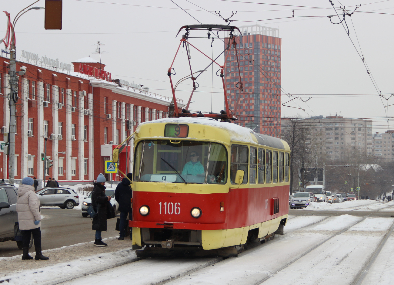 Iževska, Tatra T3SU (2-door) № 1106