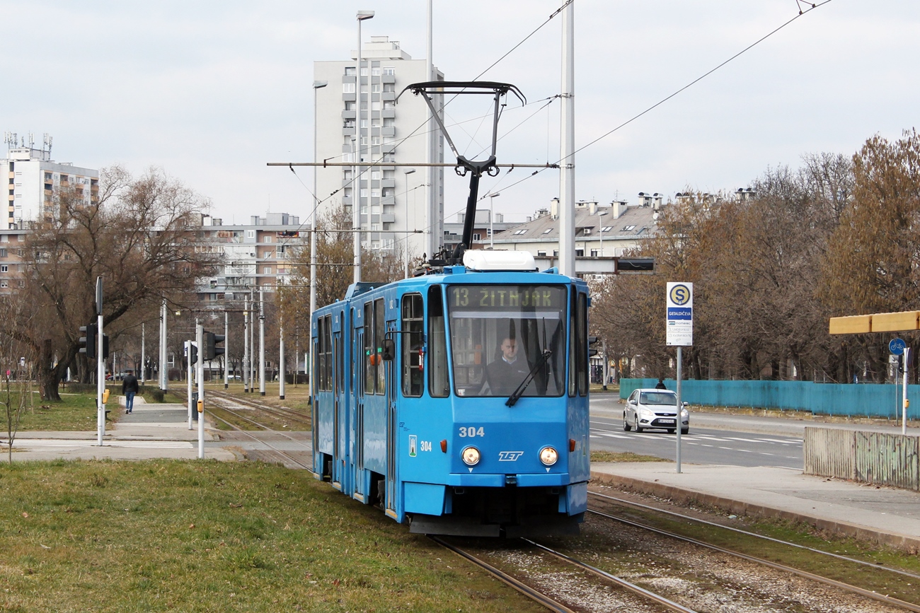 Загреб, Tatra KT4YU № 304