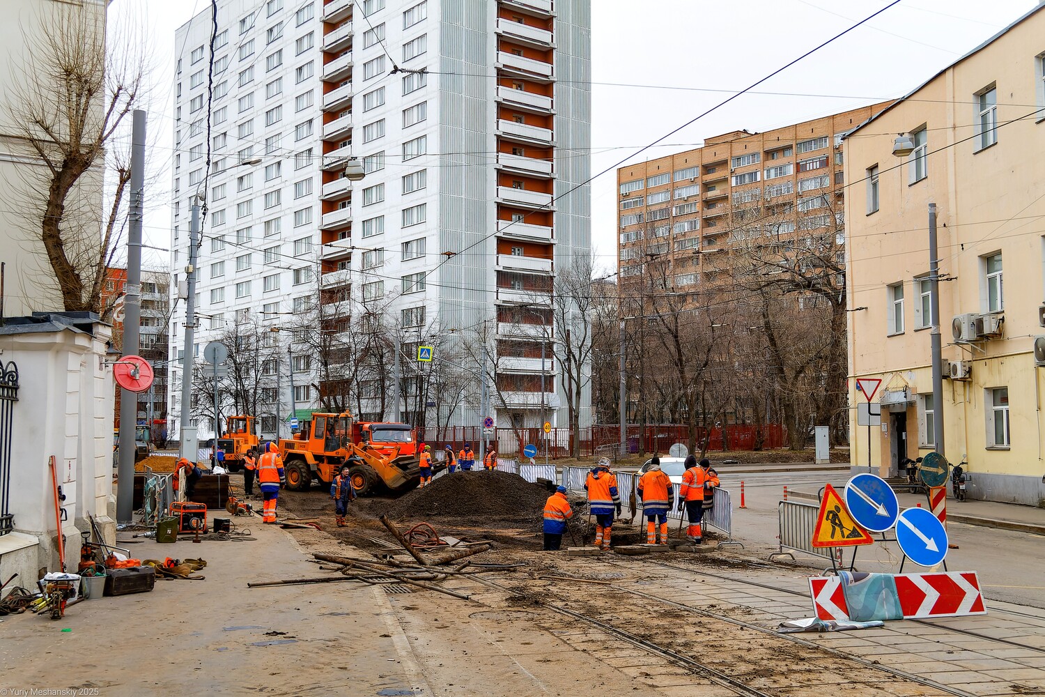Moszkva — Rebuild of the tram line along Trifonovskaya Street & Gilyarovskogo Street to Rijskaya Square