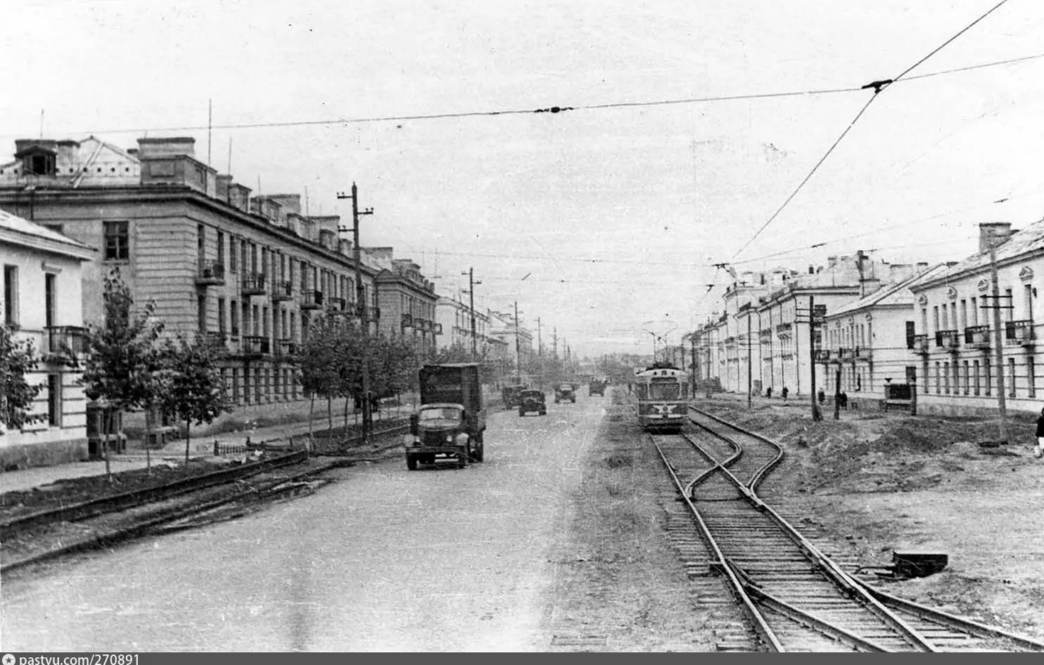 Омск — Исторические фотографии; Омск — Трамвайные линии — Левый Берег Оми
