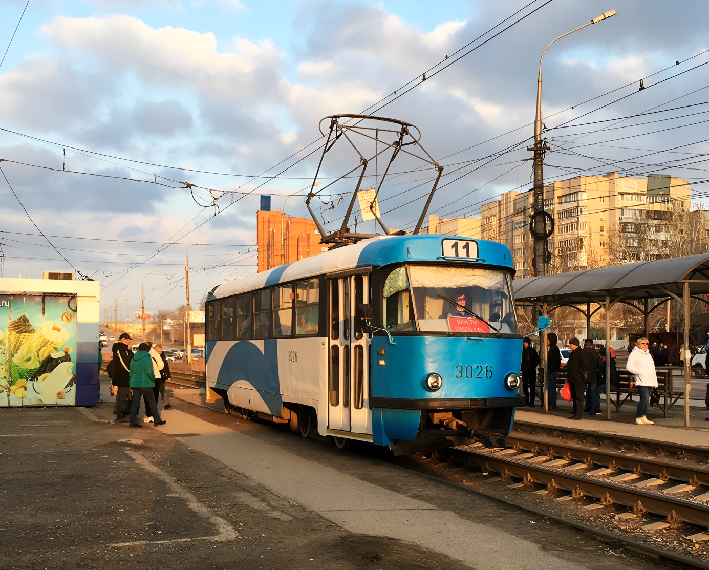 Волгоград, Tatra T3SU (двухдверная) № 3026