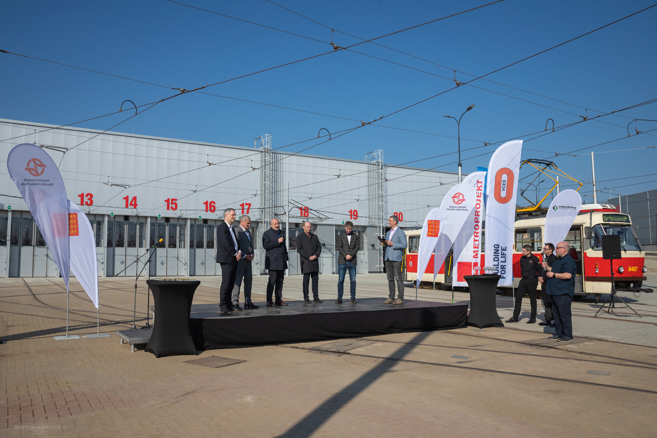 Прага — Открытие нового депо Глоубетин; Прага — Трамвайные депо Прага — Открытие нового депо Глоубетин; Прага — Трамвайные депо