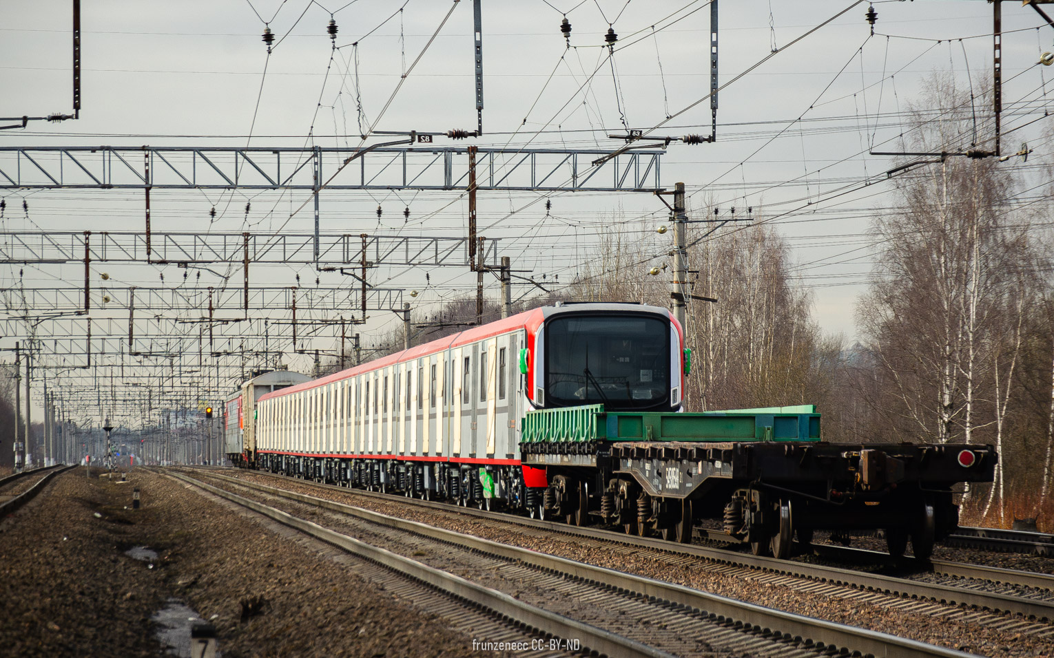 Санкт-Петербург, 81-725.1  «Балтиец» № 25066; Санкт-Петербург — Метрополитен — Перегонка вагонов метро по ж/д