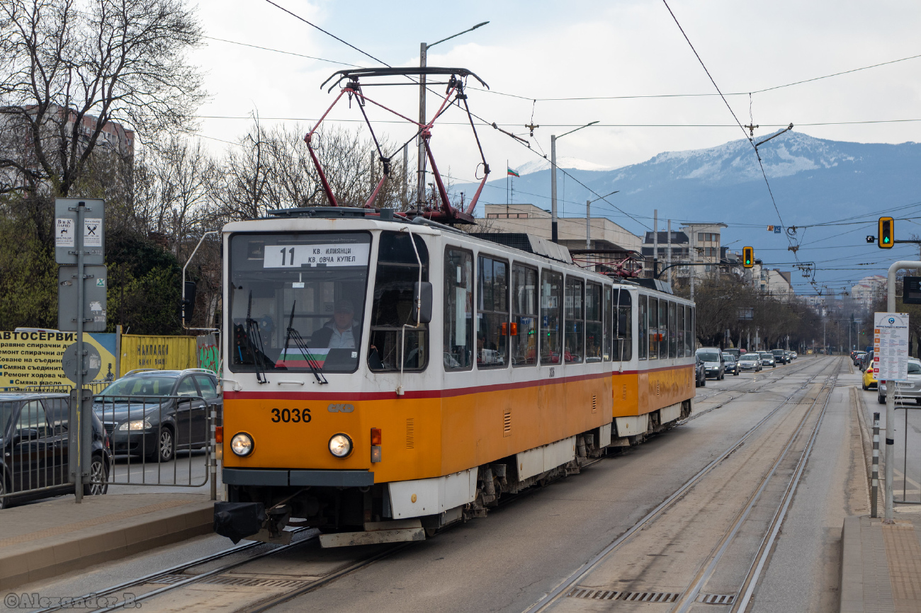 Sofia, Tatra T6A2B № 3036