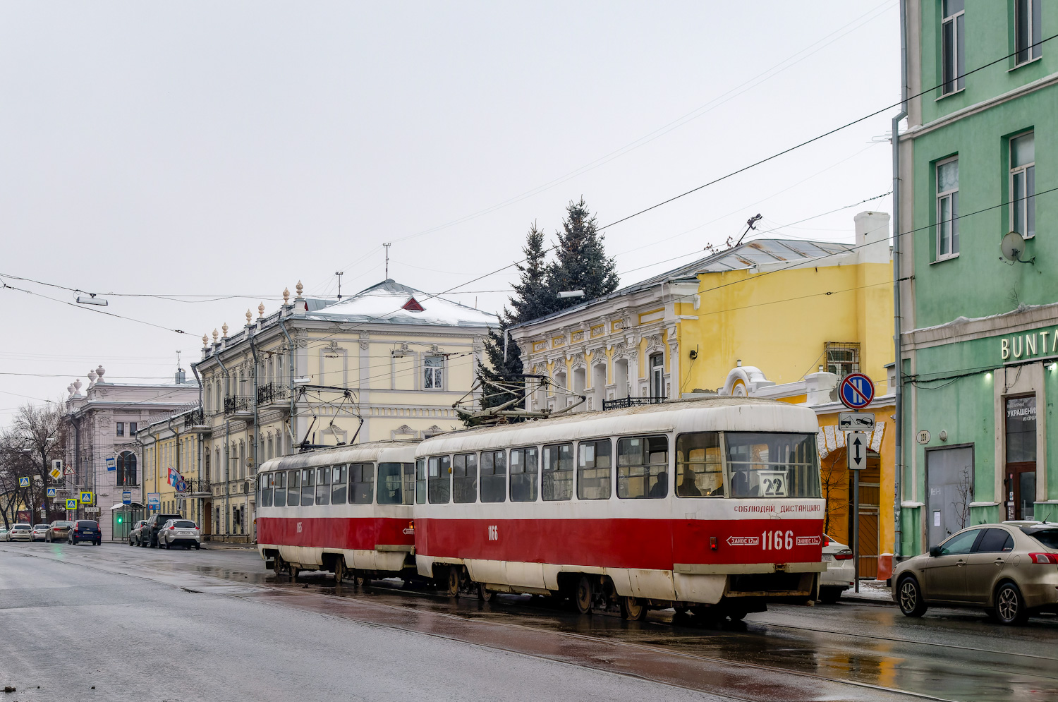 Самара, Tatra T3SU (двухдверная) № 1166