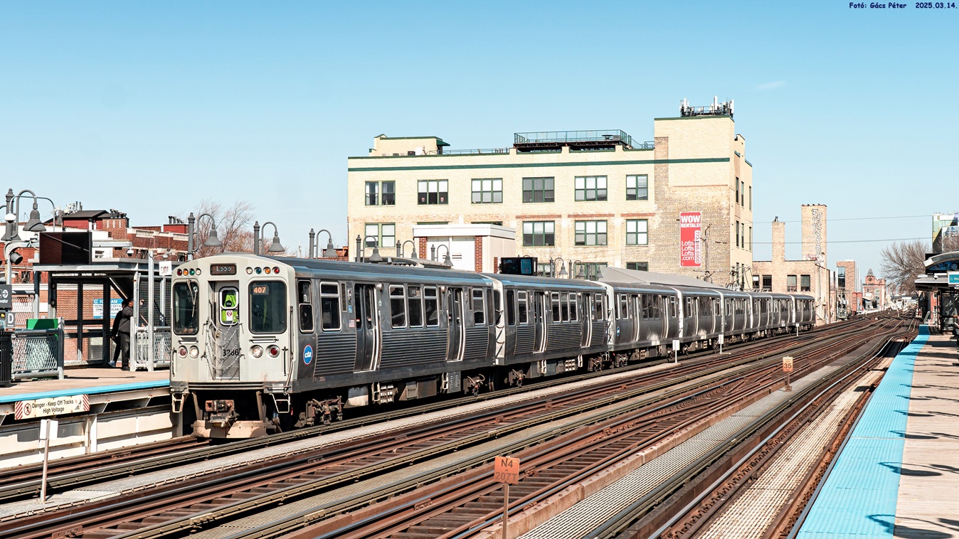 Чикаго, Morrison-Knudsen CTA 3200 Series № 3286; Чикаго — Chicago «L»
