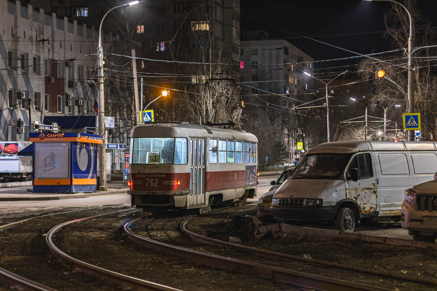 Самара, Tatra T3SU (двухдверная) № 762
