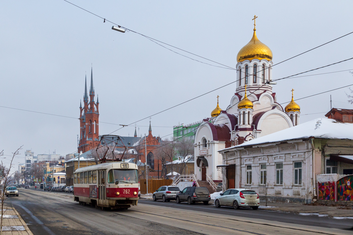 Самара, Tatra T3SU (двухдверная) № 762