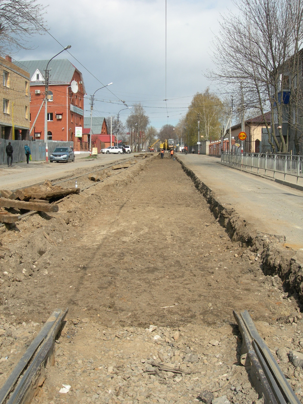 Oulianovsk — Reconstruction of tram line on Timiryazeva street