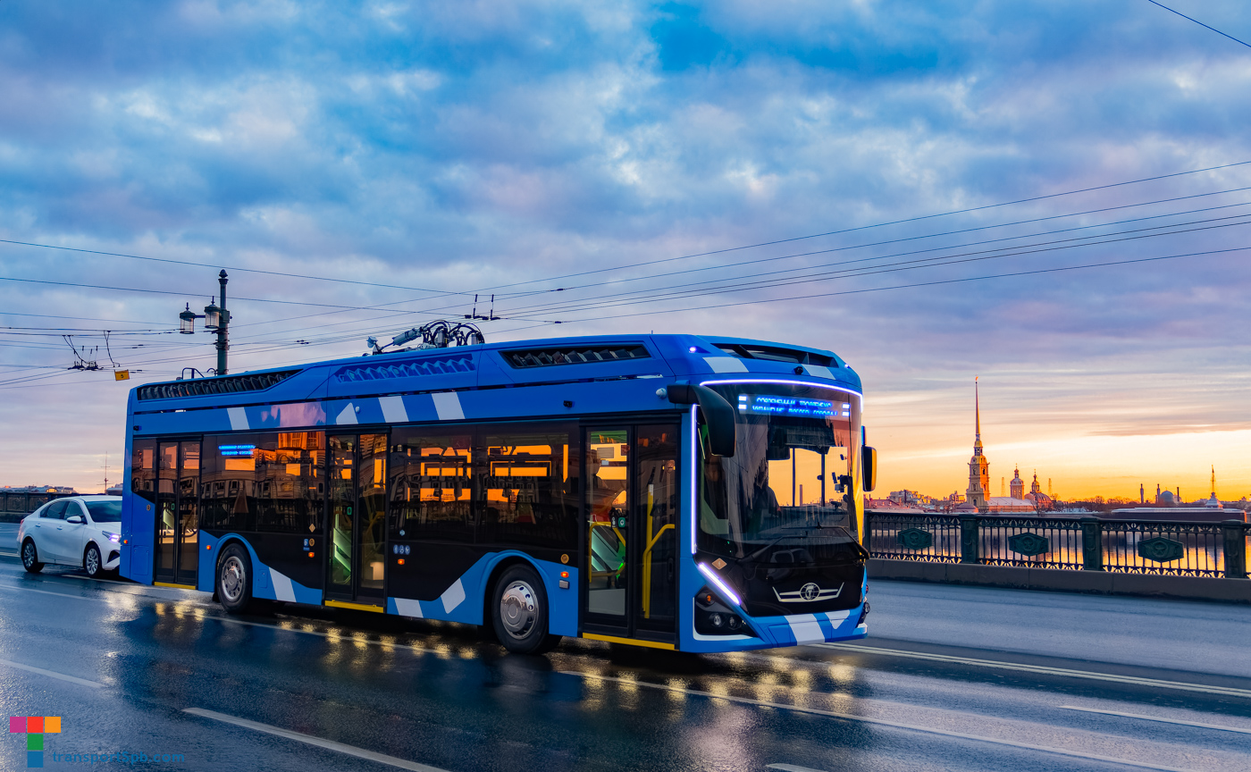 Saint-Pétersbourg, PKTS-6281.01 “Admiral” N°. зав.441; Saint-Pétersbourg — Run-in of the PKTS-6281.01 Admiral trolleybus — spring 2025