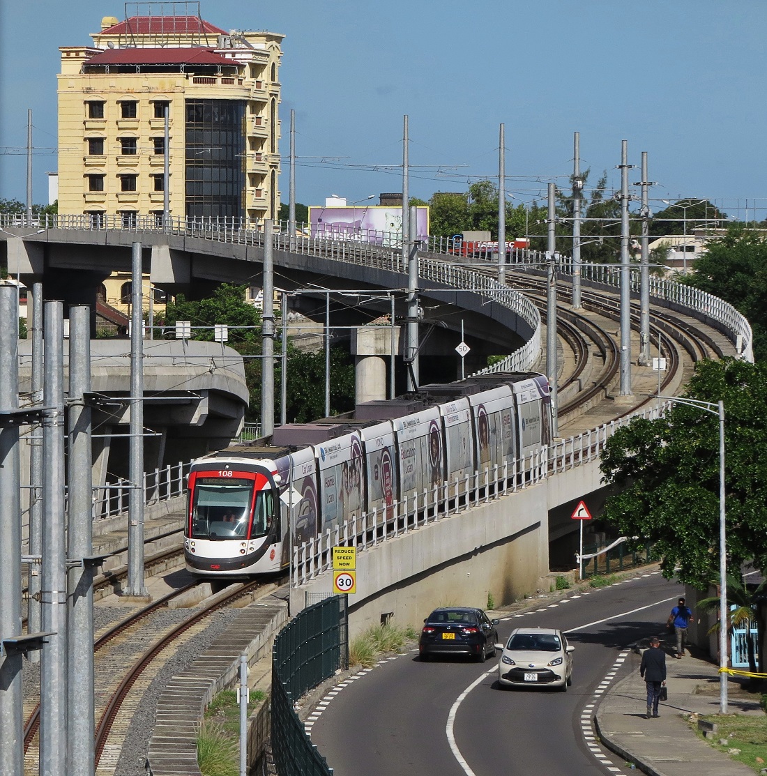 Port Louis, CAF Urbos 100 № 108; Port Louis — Tramway Lines and Infrastructure