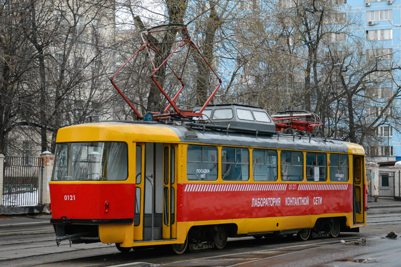 Москва, Tatra T3SU (двухдверная) № 0121