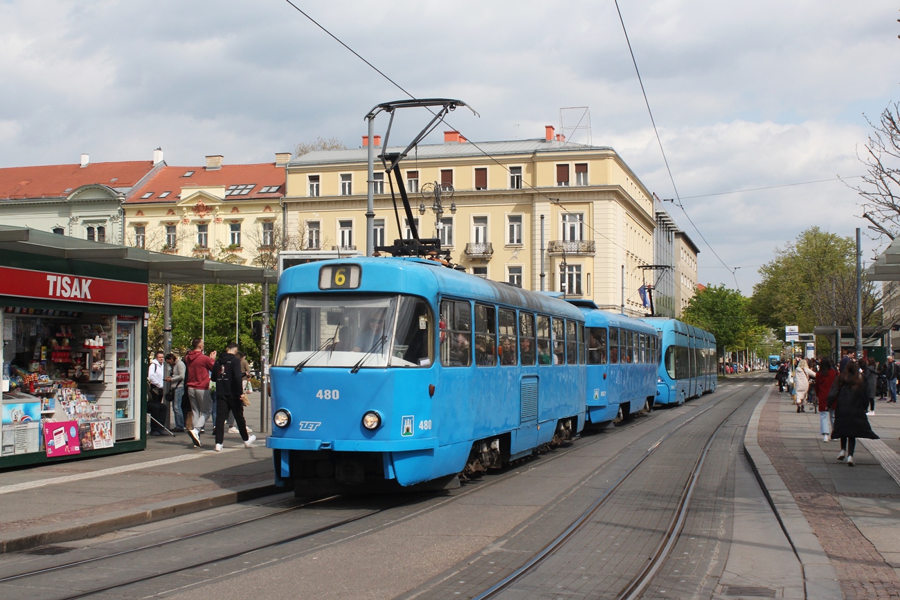 Загреб, Tatra T4YU № 480