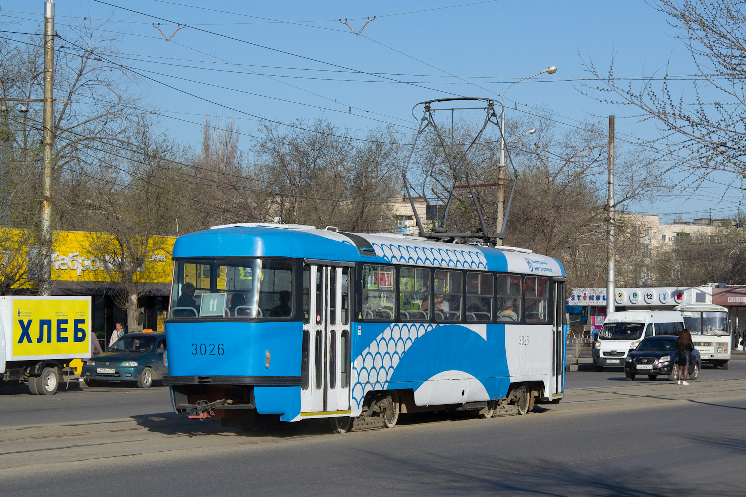 Волгоград, Tatra T3SU (двухдверная) № 3026