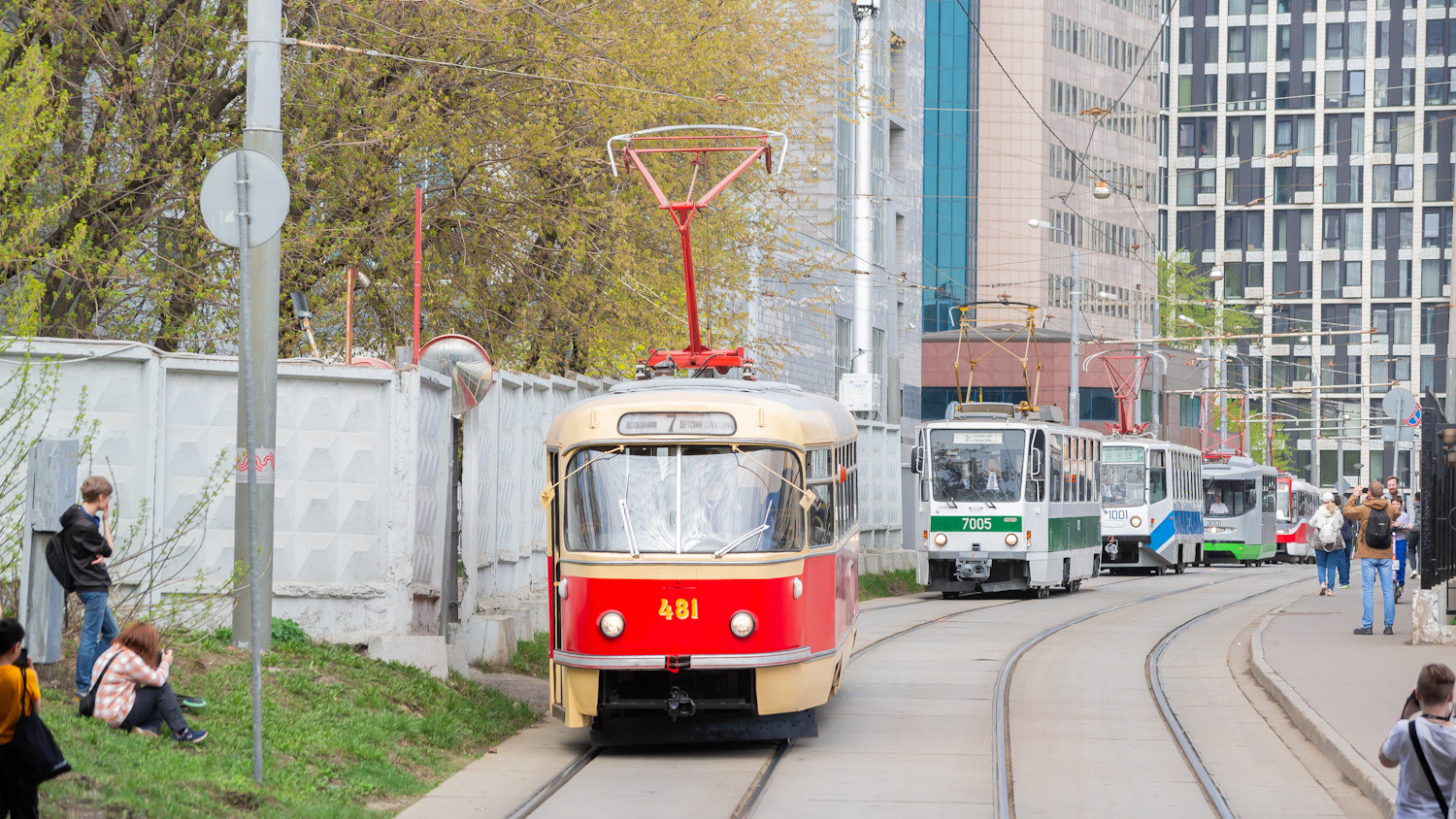 Москва, Tatra T3SU (двухдверная) № 481; Москва — Празднование 126-летия Московского трамвая (репетиция парада 02.04.2025, парад и выставка трамваев 19.04.2025)