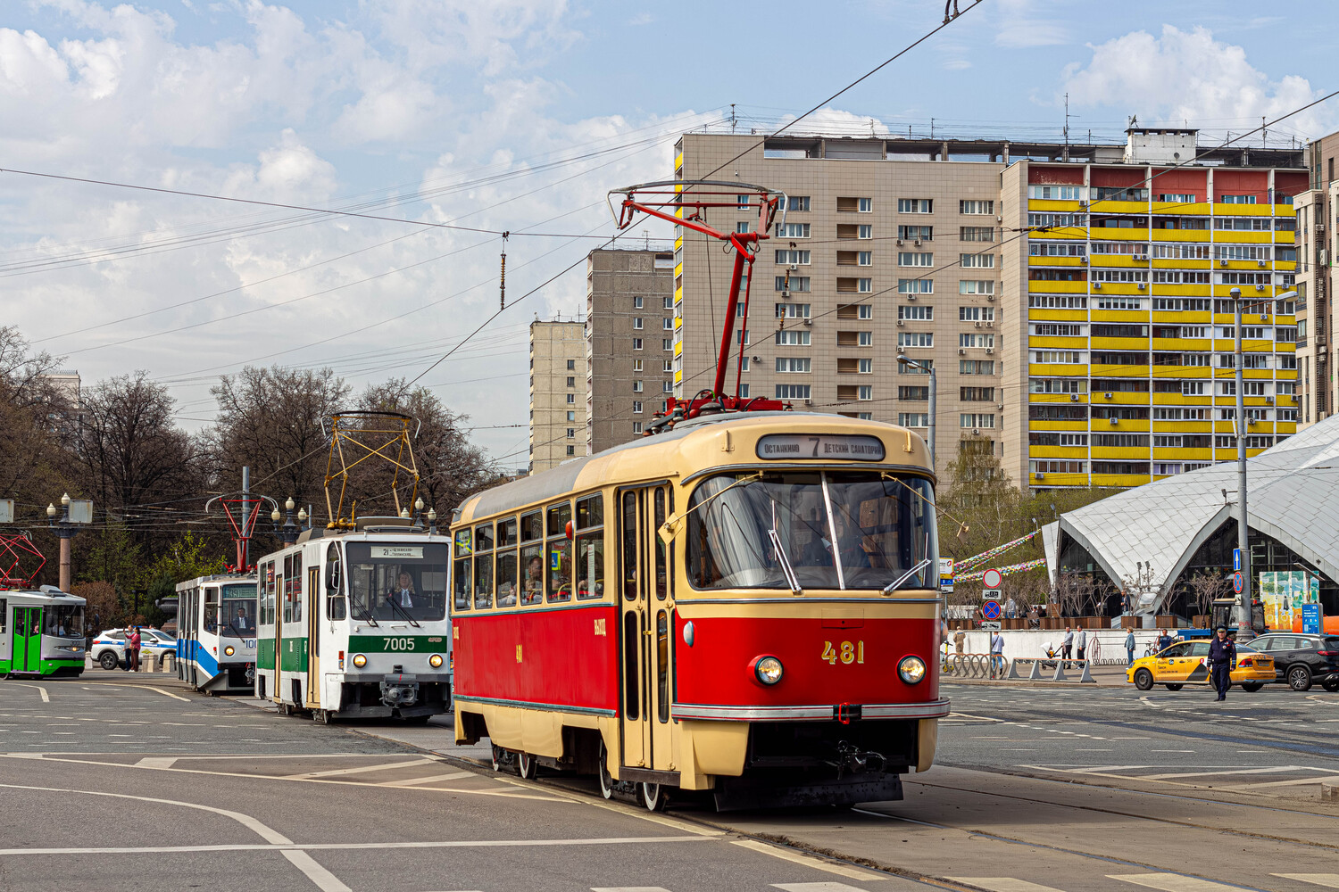 Москва, Tatra T3SU (двухдверная) № 481; Москва — Празднование 126-летия Московского трамвая (репетиция парада 02.04.2025, парад и выставка трамваев 19.04.2025)