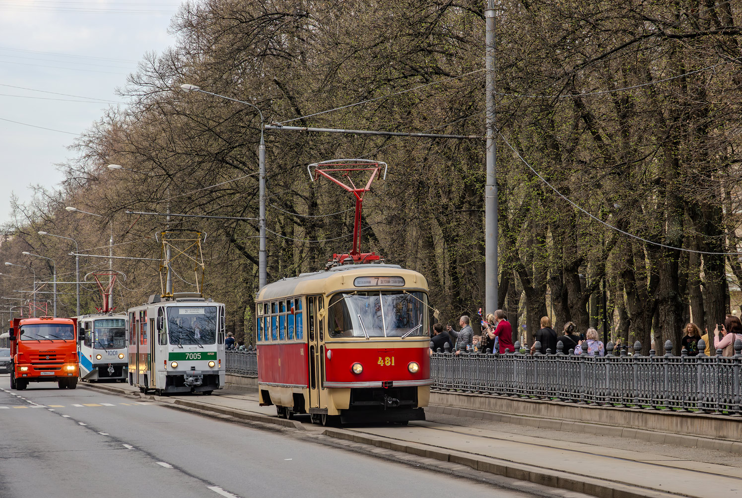Москва, Tatra T3SU (двухдверная) № 481; Москва — Празднование 126-летия Московского трамвая (репетиция парада 02.04.2025, парад и выставка трамваев 19.04.2025)