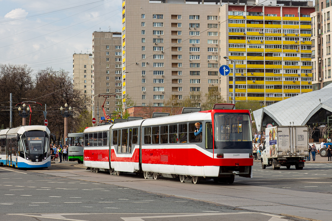 Москва, Tatra KT3R № 30699; Москва — Празднование 126-летия Московского трамвая (репетиция парада 02.04.2025, парад и выставка трамваев 19.04.2025)
