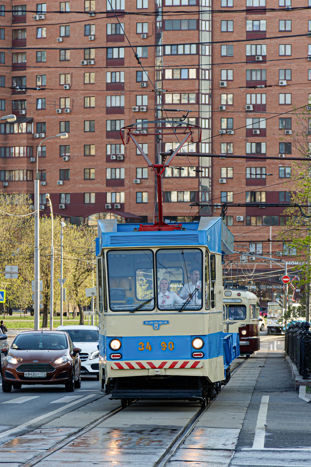 Москва, СВАРЗ РТ-3 № 3490; Москва — Празднование 126-летия Московского трамвая (репетиция парада 02.04.2025, парад и выставка трамваев 19.04.2025)