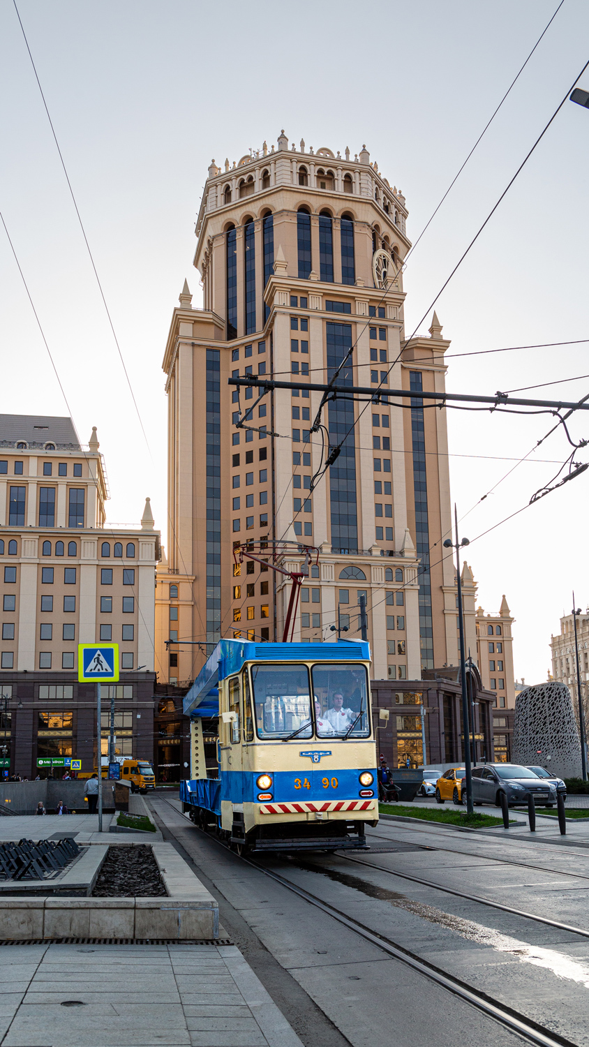 Москва, СВАРЗ РТ-3 № 3490; Москва — Празднование 126-летия Московского трамвая (репетиция парада 02.04.2025, парад и выставка трамваев 19.04.2025)