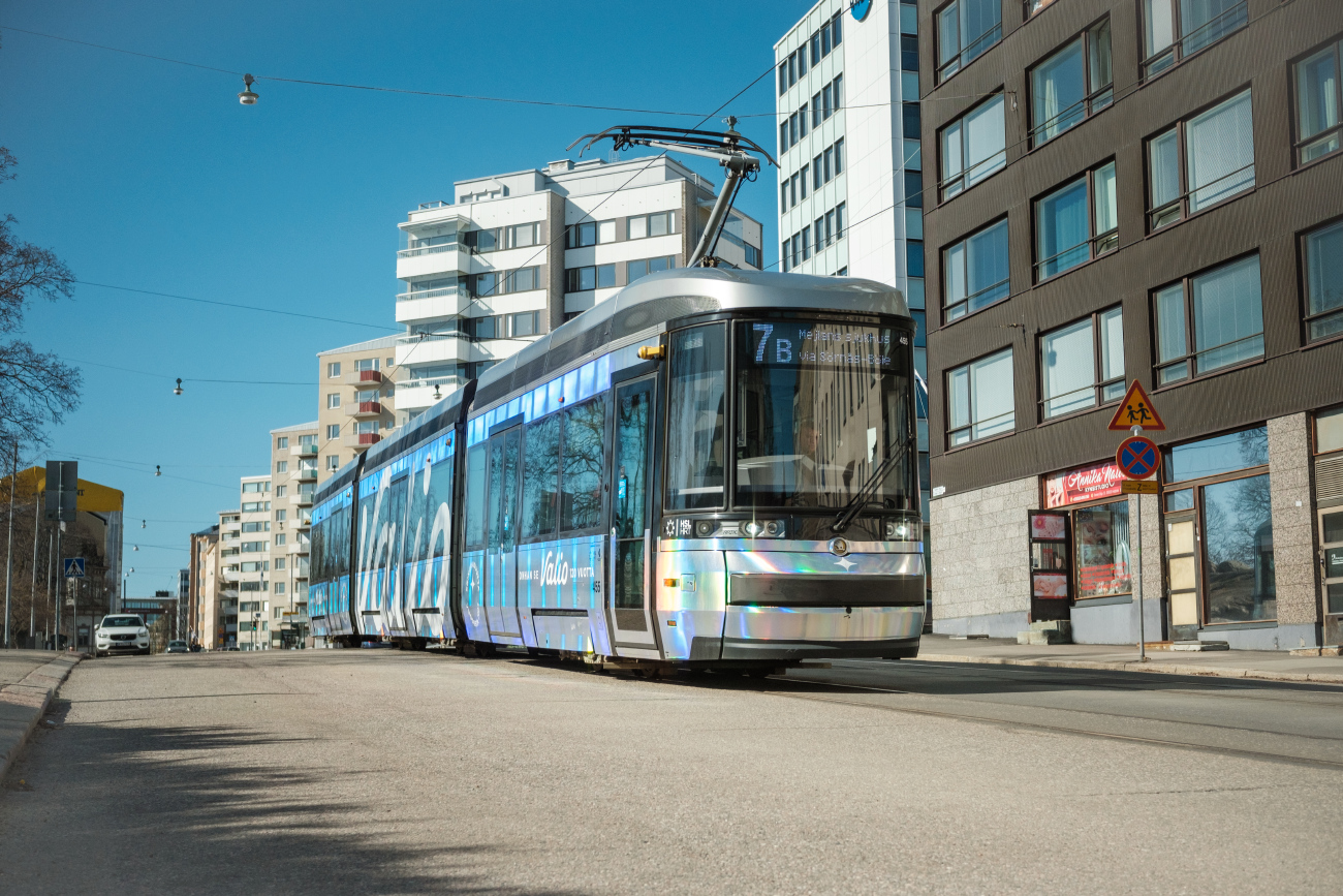 Хельсинки — Эспоо, Škoda ForCity Smart Artic MLNRV3 № 455