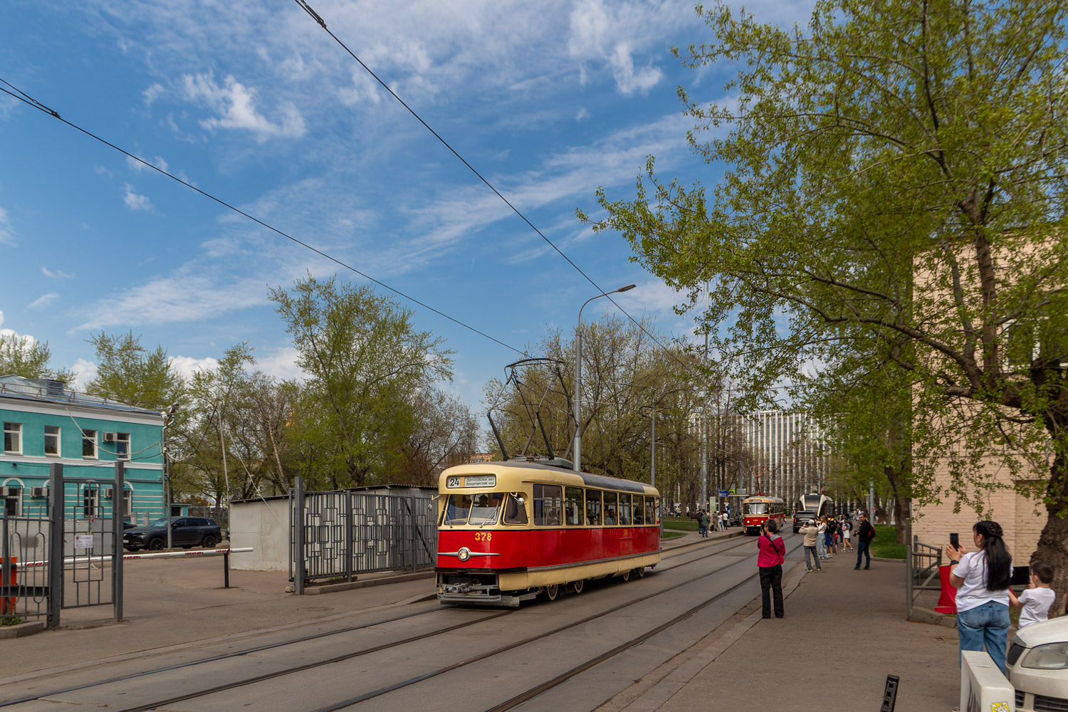 Масква, Tatra T2SU № 378; Масква — Празднование 126-летия Московского трамвая (репетиция парада 02.04.2025, парад и выставка трамваев 19.04.2025)