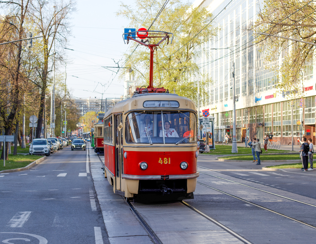 Москва, Tatra T3SU (двухдверная) № 481; Москва — Празднование 126-летия Московского трамвая (репетиция парада 02.04.2025, парад и выставка трамваев 19.04.2025)