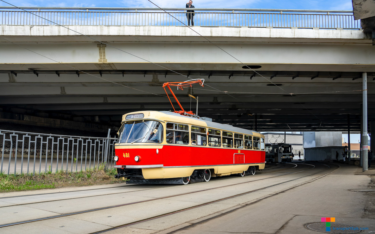 Moskau, Tatra T3SU (2-door) Nr. 481; Moskau — Celebration of the 126th anniversary of the Moscow Tram (rehearsal of the parade on 04/02/2025, parade and exhibition of trams on 04/19/2025)