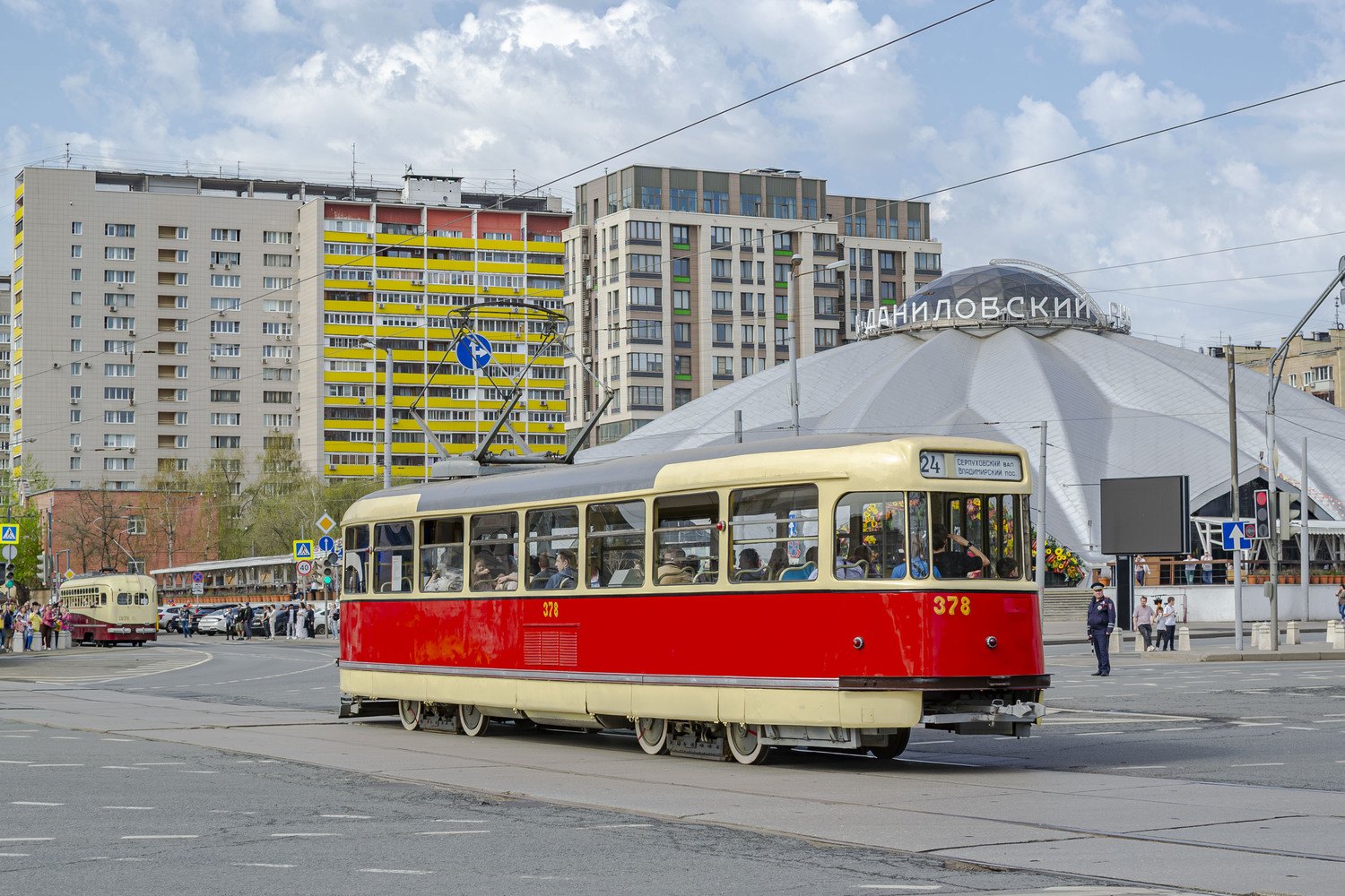 Москва, Tatra T2SU № 378; Москва — Празднование 126-летия Московского трамвая (репетиция парада 02.04.2025, парад и выставка трамваев 19.04.2025)