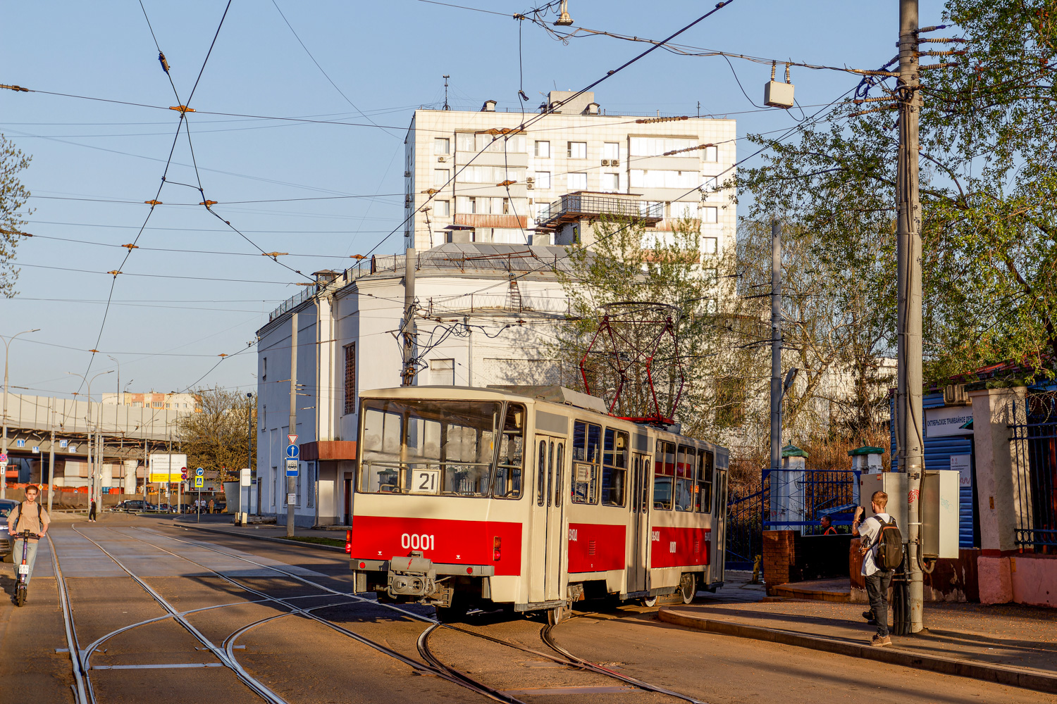 Moscou, Tatra T6B5SU N°. 0001; Moscou — Celebration of the 126th anniversary of the Moscow Tram (rehearsal of the parade on 04/02/2025, parade and exhibition of trams on 04/19/2025)