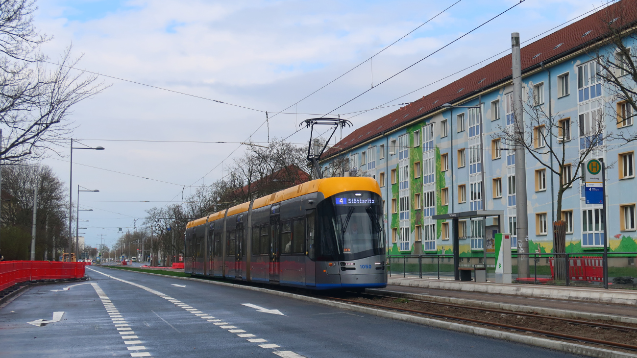 Лейпциг, Solaris Tramino Leipzig (NGT10) № 1050; Лейпциг — Ремонты и реконструкции трамвайных линий