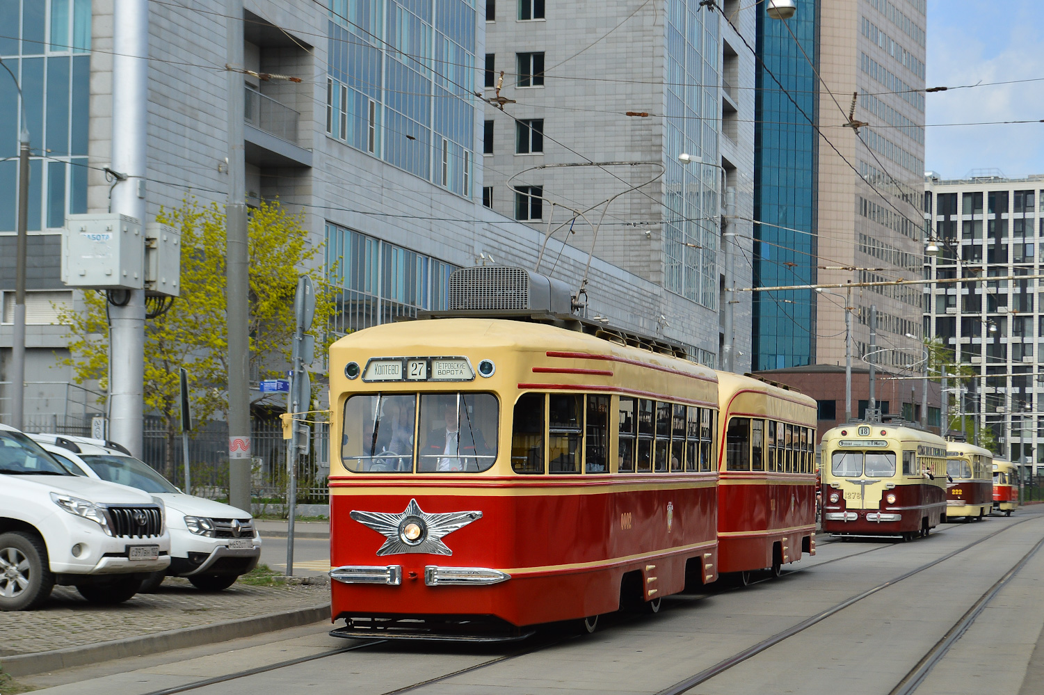 Москва, КТМ-1 № 0002; Москва — Празднование 126-летия Московского трамвая (репетиция парада 02.04.2025, парад и выставка трамваев 19.04.2025)