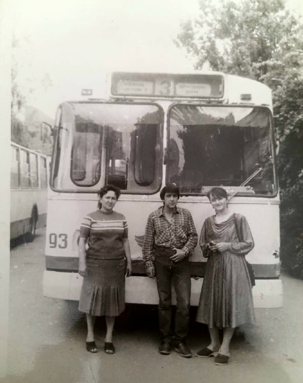 Махачкала, ЗиУ-682В № 93; Работники электротранспорта; Махачкала — Старые фотографии