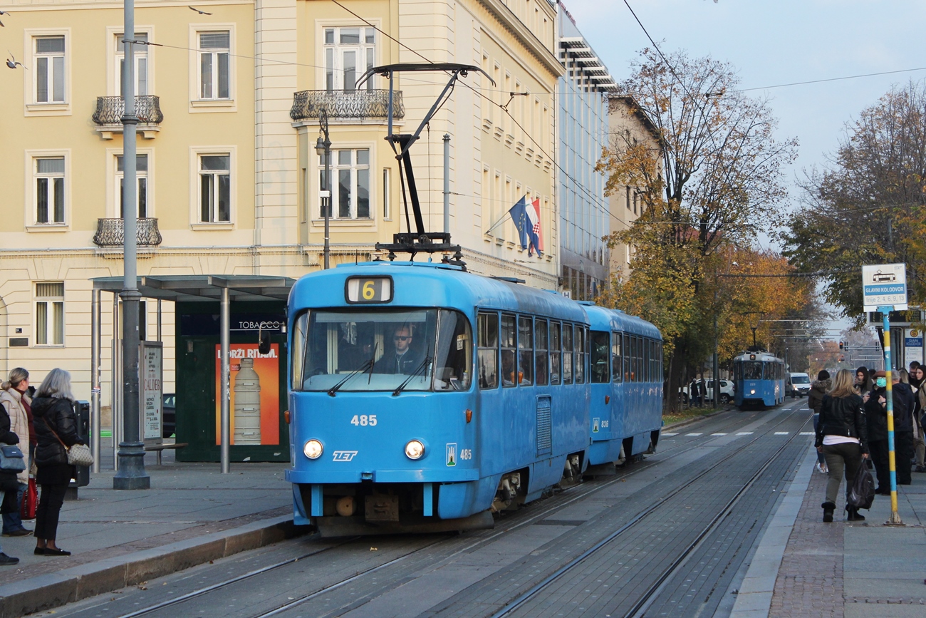 Загреб, Tatra T4YU № 485