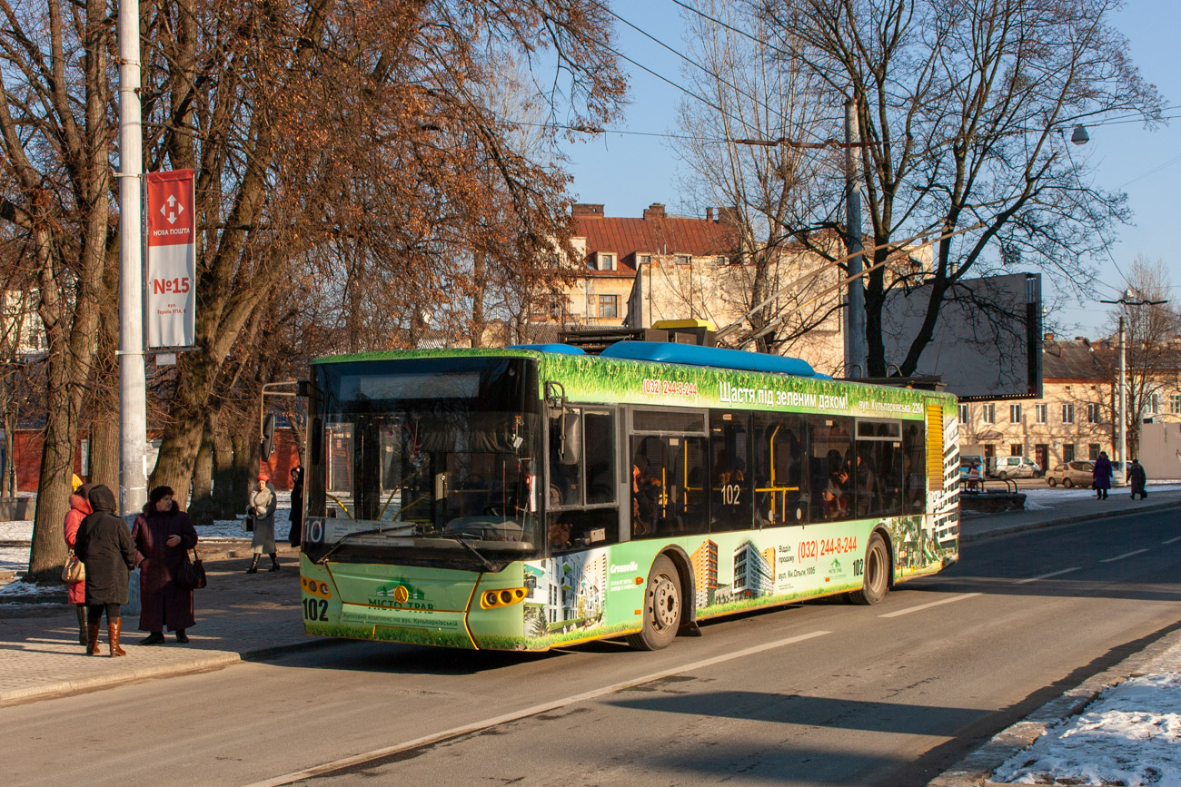 Львов, ЛАЗ E183D1 № 102 Львов, ЛАЗ E183D1 № 102