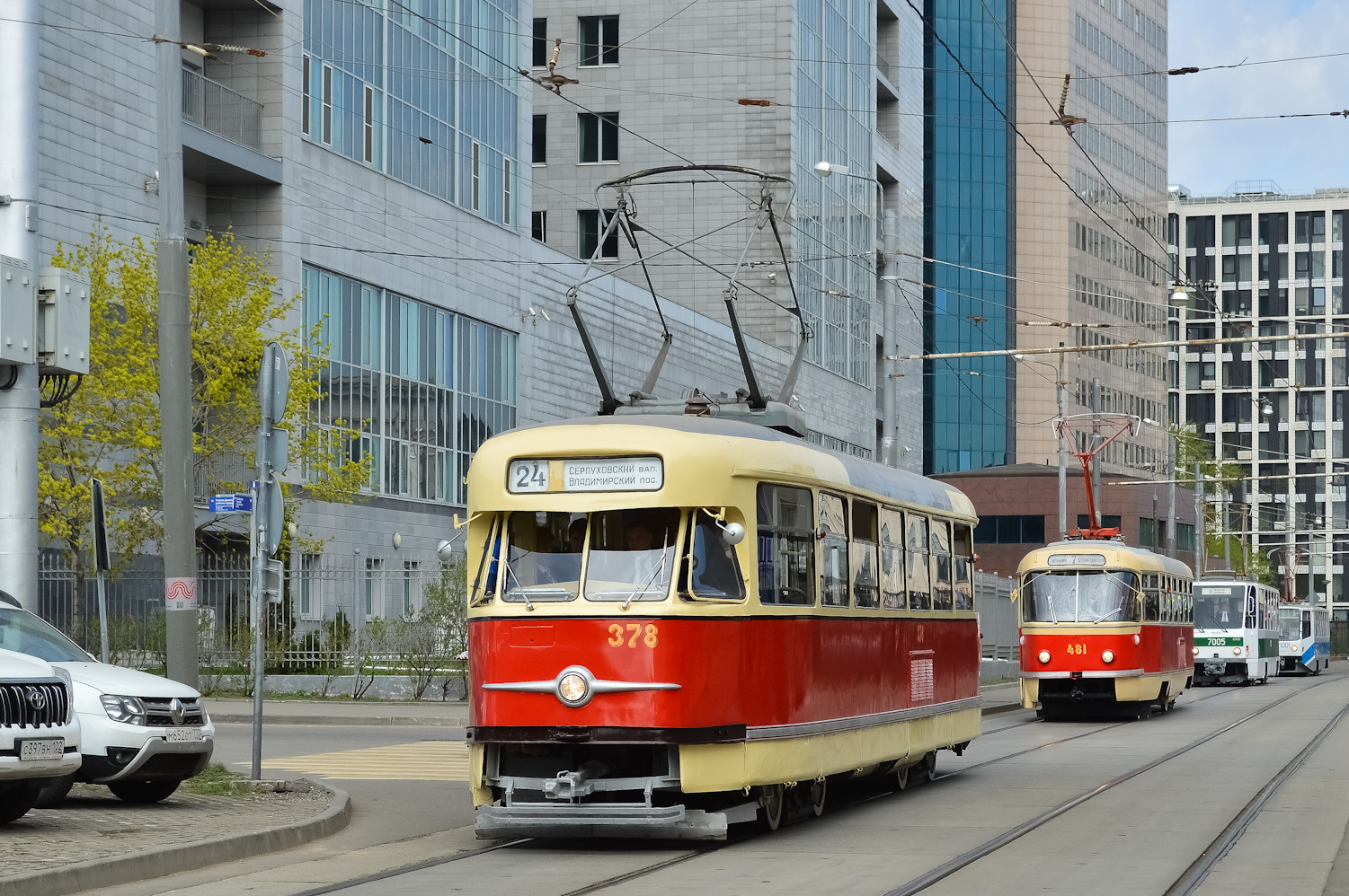 Москва, Tatra T2SU № 378; Москва — Празднование 126-летия Московского трамвая (репетиция парада 02.04.2025, парад и выставка трамваев 19.04.2025)