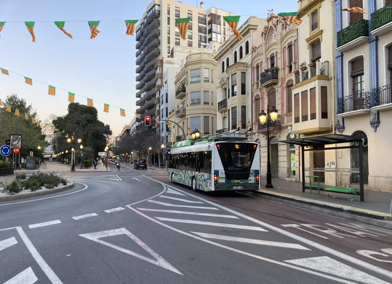 Castellón de la Plana, Solaris Trollino III 12 Škoda MetroStyle — 12; Castellón de la Plana — Trolleybus Lines and Infrastructure